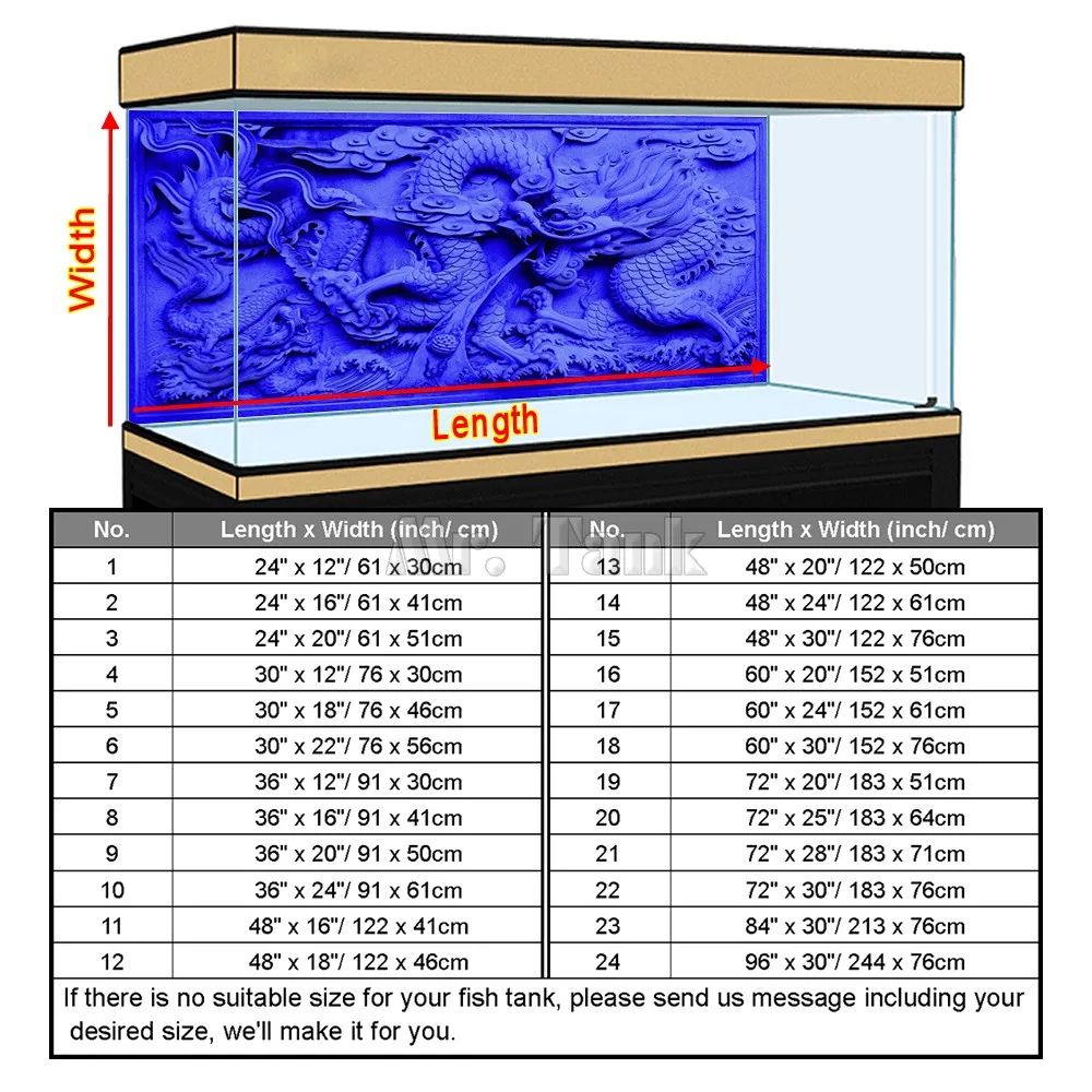 Tùy Chỉnh Kích Thước Bể Cá Cản - đánh giá và giá Aquarium Fish Poster