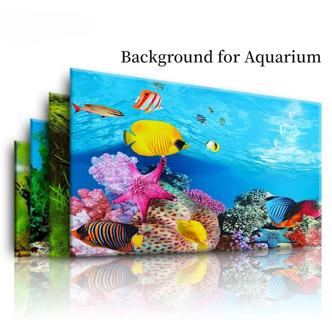 Background Aquarium 3D Sticker - đánh giá và giá Aquarium Fish Poster