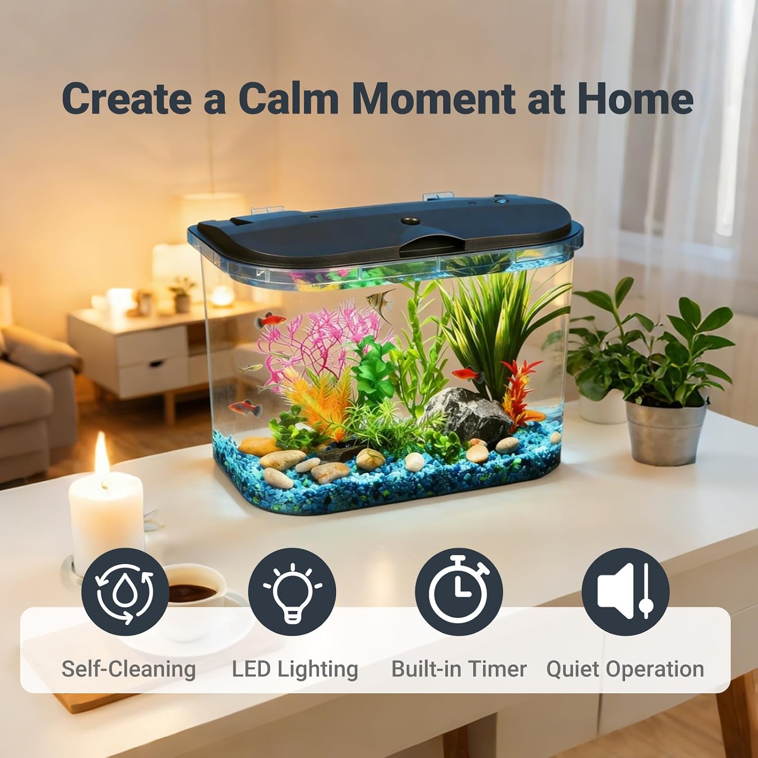 5-Gallon Aquarium Kit with LED - đánh giá và giá Aquarium Fish Variety